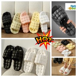 Pantuflas Zapatos De Hogar GAI Diapositivas Dormitorio Duchas Habitaciones Cálidas Peluches Sala De Estar Ropa Suave Algodones Pantuflas Ventilar Mujer Hombre Rosas Blancos