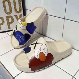 pantoufles Hot Koop Nieuwe Yez Slippers Mannen En Vrouwen Trendy Outdoor Netto Infrarood Dragen Zomer Yee Flip Sesamstraat Strand schoenen 1119