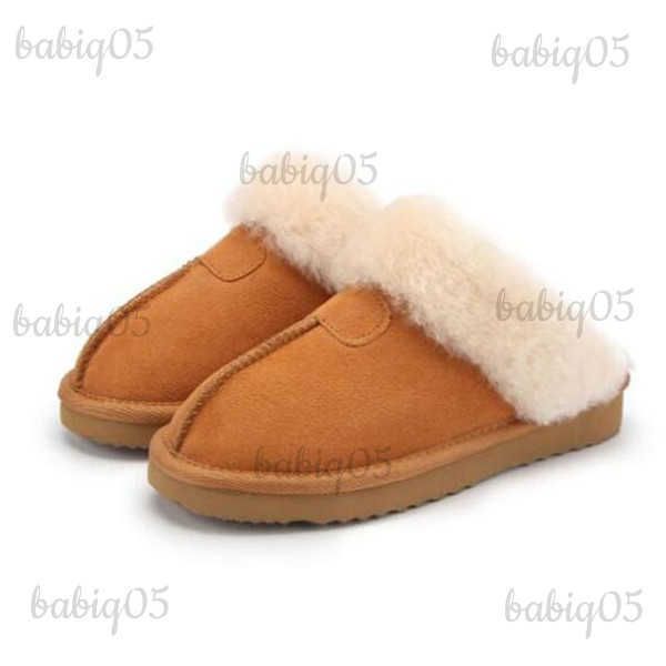 Pantoufles Vente chaude style design classique 51250 garder au chaud pantoufles peau de chèvre en peau de mouton pantoufles de neige homme femmes pantoufles babiq05