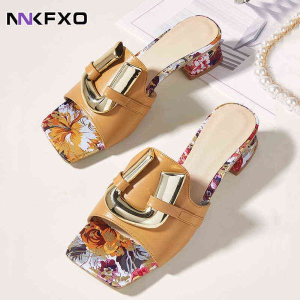 Zapatillas Venta caliente Estilo italiano Slingbacks Mujer Africana Partido Sencillo Sandalias de verano Tacones altos Zapatos de boda 220304