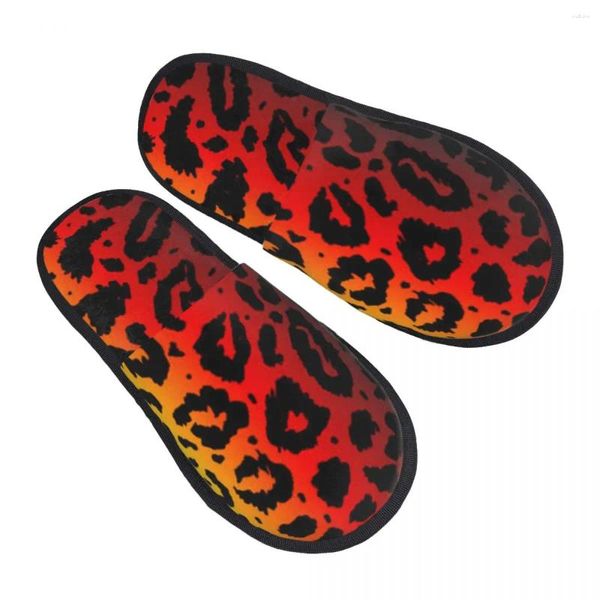 Zapatillas Cheetah Cheetah Impresión Africana Slipper Outumn Winter Winter Shops Piso plano para dormitorio