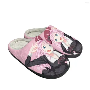 Pantoufles kaguya-sama love is war dames automne automne rond rond home cotton slipper marque conception de conception