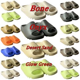 Slippers Kany Slides Fashion Chaussures Top Women Slippers Men Casua Core Bone Earth Brown Pure Desert Sand Sand Mousse Triple Yeezzy Yeezie Taille 35-48CQUX