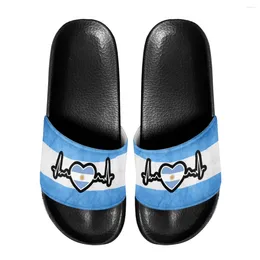 Zapatillas damas verano baño Argentina bandera patrón marca diseñador al aire libre mujer Silppers clásico antideslizante niñas sandalias