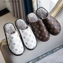 Slippers lederen slippers herfst winterpaar katoen slippers heren kinderhuis familie winter dames mooie netrode slippers t231220