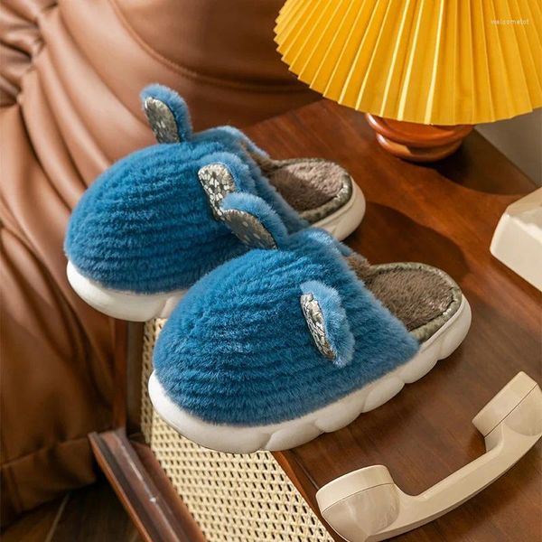 Slippers Belle tête de graisse coton Unisexe Couet animé de la maison intérieure