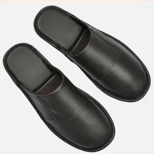 Slippers Mannelijke Winter Slip Op Zacht Comfort Slaapkamer Indoor Platte Man Schoenen Mode Luxe Lederen Handgemaakte Mannen Huis Paar