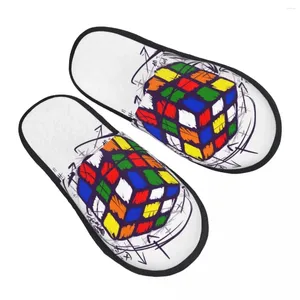 Zapatillas Matemáticas sobre invitado ligero para el dormitorio para mujeres Ciencias de impresión personalizada Ciencias geométricas Slipper