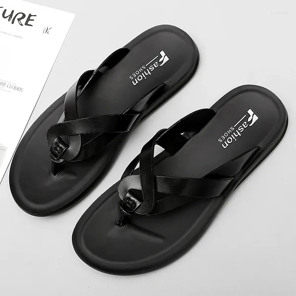 Slippers Mazefeng Brand 2024 Arrivée Summer Men Flip Flops High Quality Beach Sandals Anti-Slip Zapatos Hombre Casual Chores Wholesale