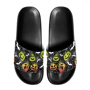 Slippers Men Halloween Outdoor plage chaussures plates décontractées eva semelle anti-glip de conception de bain de bain domestique sandales Pu supérieur à nettoyer