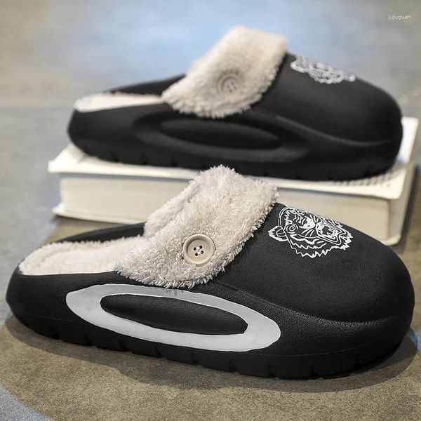 Zapatillas casa para hombres de fondo grueso liviano slip a impermeabilizar moda transpirable no deslizante el juego resistente al desgaste