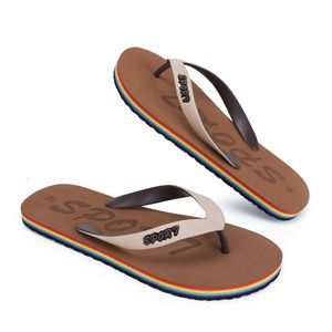 Slippers mannen Indoor Mode Casual Visgraat Zomer Strand Ademend Slippers Thuis Regenboog Zool Antislip 230711