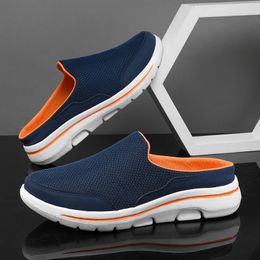 Pantoufles Hommes pantoufles été respirant maison intérieure pantoufles hommes fond épais diapositives mode Couple chaussures de marche Chanclas Hombre 231207