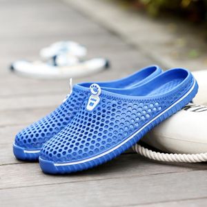 Slippers Men Summer Jelly Shoes Beach Sandals Hollow Flop Flops Women Solid Color for Home Paren Maat 36-45