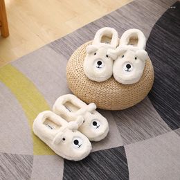 Slippers Millffy Animaux mignons pour femmes blancs Blanc Famille de pieds de pantoufle pour les enfants confortables