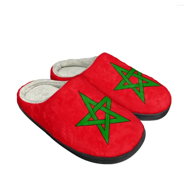 Pantoufles maroces country drapeau motif dames hommes printemps automne maison coton pantouple extérieur intérieur maintient imprimé chaud à la demande