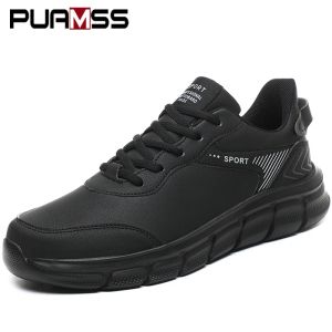 Slippers nieuwe casual schoenen mannen sneakers mode waterdicht lederen wandelschoenen lichtgewicht niet -slip mannelijke schoenen zapatos hombre