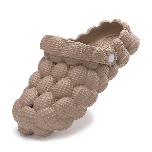 Zapatillas Nuevo control deslizante Leahy de doble uso adecuado para sandalias de burbujas de verano para mujer con zapatos de masaje familiar de celebridades de Internet para hombre H2403254