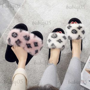 Zapatillas Nuevas pantuflas de fondo plano de lana altas y bajas, modernas y cálidas, para el hogar, pantuflas de algodón abiertas para mujer babiq05