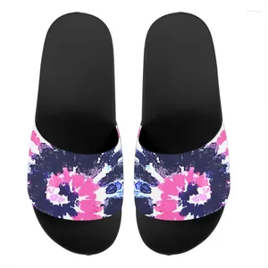 Slippels Noisydesigns Summer Women Men Men Kleurrijke Tie-Dye Style Home Slip op Beach Sandalen Beide kamerschoenen Flip Flops Zapatillas