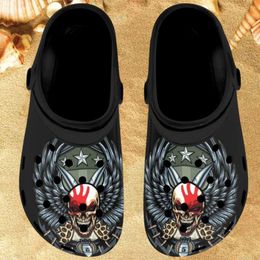 Chaussons Nopersonality Grown-up Skull Warrior Xii Say Black Sandales pour femmes Waders Wearable Cadeaux personnalisés