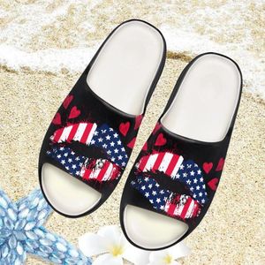 Slippers Nopersonality Lips American Flag Design Sandalen Zomer Dames Flats Trendy Flip Flops Home Badkamer Sandalias