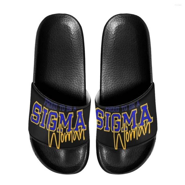 Zapatillas Nopersonality Mujer Trendy Wearable Sigma Gamma Rho Toboganes de baño transpirables Sandalias planas antideslizantes Zapatos de Hombre