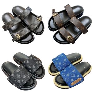 Slippers Old Flower Platform Chaussures Hookloop Designer Chaussures Open Toe Beach Shoes Flat Talal Sandales Luxury Chaussures décontractées pour femmes