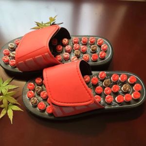 Slippers une paire chaussures de massage des pieds tournant au pied de la relaxation du pied relaxation stress de pantoufle pour les sandales de l'homme et les femmes en bonne santé réflexes