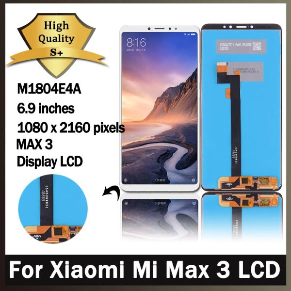 Slippers Original 6.9 '' Affichage pour Xiaomi Mi Max 3 Affichage LCD Assemblage de numériseur à écran tactile pour Xiaomi Max3 M1804E4A LCD