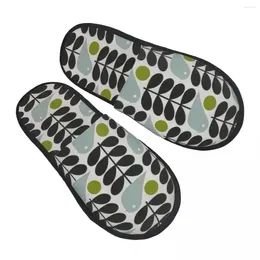 Slippers Orla Kiely Scandinavische meerstammige vogels bloem gast voor Spa vrouwen aangepaste print huis slipper