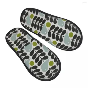 Pantoufles Orla Kiely scandinave multi-tiges oiseaux fleur invité pour Spa femmes personnalisé impression maison pantoufle