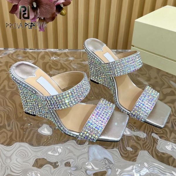 Slippers Pearls coin coinces High Heel Slipper Sangs de chaussures Open Toe Luxury Party Wedding Summer Sides Bridal Beautiful Elegant DeLate