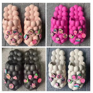 Personnalités Personnalité Diy Summer Summer Femmes Outdoor Open Toe Slippers Bubble Massage Litchi Sandals Fashion Designer Sandals Hommes Clogs