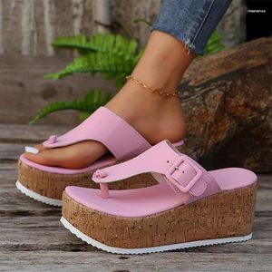 Slippers platform High Heel Heel Women Clip Toe Flop Flops Shoes Wedges Sandalen Zomer 2024 Fashion Slides Pumps vrouwelijke Zapatos
