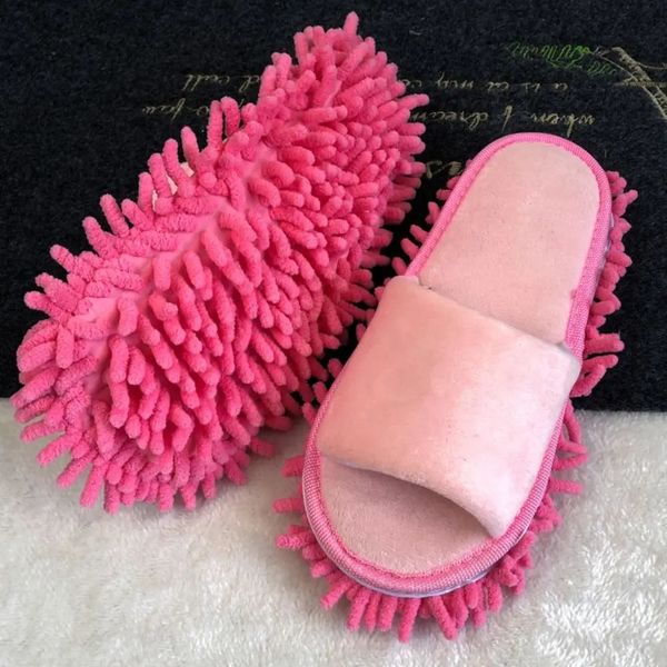 Pantoufles en peluche, essuyage paresseux pour hommes, nettoyage du sol, couvre-chaussures, maison | Sol 231218