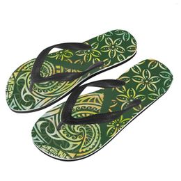 Slippers Polynesische Tribal Pohnpei Totem Tattoo Prints Hoge Kwaliteit Mode Mannen Slippers Zomer Casual Ademend Antislip Beach Party