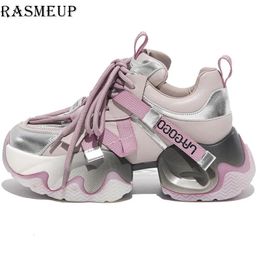 Pantoufles RASMEUP 2023 coréen hauteur augmentant baskets Patchwork plate-forme semelle décontractée dames chaussures à la main y papa 231129