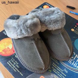 Slippels Echte pur harige slippers voor vrouwen mode vrouwelijk alpaca huis dames winter pluche pluche indoor warme man huisschoenen gevulde vrouw 0128v23