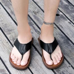 Slippers Sandalia masculino sandalen-mannen sandalias piel rasteira masculina vietnam sandalen werken mannen strand voor para hombre verano