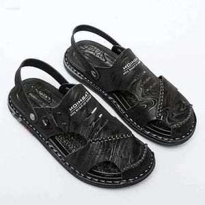 Sandales Sandals Fashion Soft Soor Soled Outdoor Non-glip à double usage Drive Men's Summer Trend Leisure Beach Chaussures et ED0