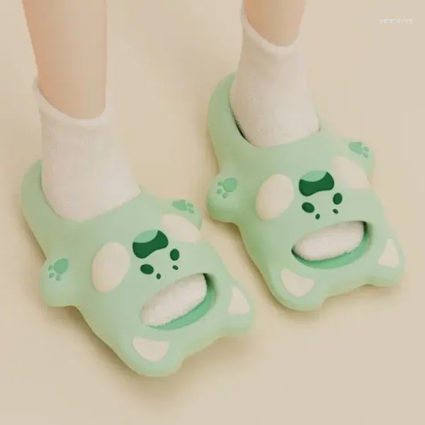 Pantoufles chaussures pour femmes 2024 été intérieur plate-forme épaisse sandales animaux dessin animé maison femme maison Junior Anime diapositives B Pvc Eva