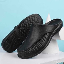 Pantoufles Chaussures Hommes Pantoufles EVA Slip on Flats Chaussures Marche Hommes Demi Pantoufle Confortable Doux Ménage Sandales Taille 40-47 2023 L230718