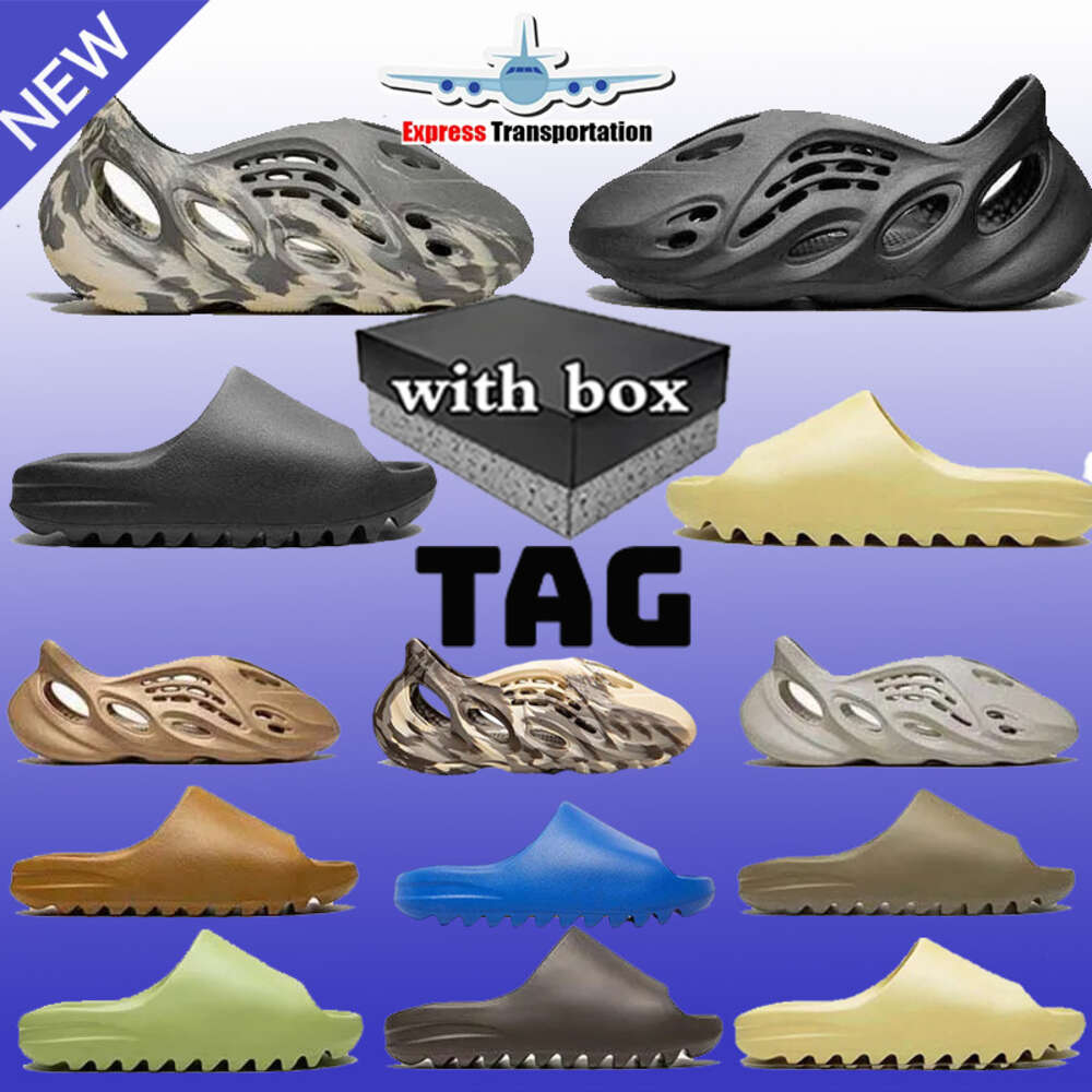 Slippers Shoes Sandals Designer Slides Trainers Sliders Sliders Slider Mens Dhgate Fashion Shoe with Box Bone White Resin Sand Beach Men Womens Ye 2024 News