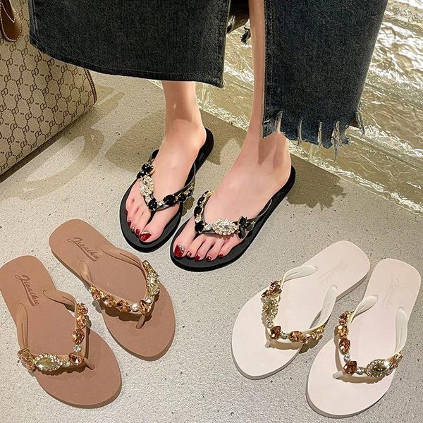 Zapatillas Zapatos Mujer Tacones Pantofle Glitter Slides Goma Flip Flops Shale Mujer Playa Gran Tamaño Suave Alto Plano 2024 Jelly Summ