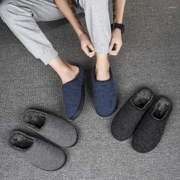 Pantoufles taille 36 47 maison pour hommes hiver coton chaussures tricot laine S mode noir bleu femme