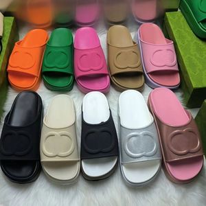 Slippers Slide Merkontwerpers Dames Dames Holle Platform Sandalen Gemaakt van Transparante Materialen Modieuze Sexy Mooie Zonnige Strand Vrouw Schoenen Slipper