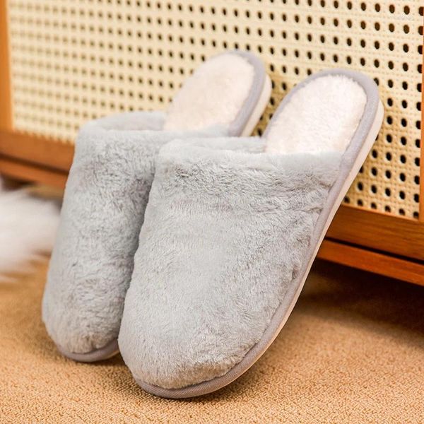 Slippers Slides pour hommes House Indoor House décontractée Slip-On Platform Chaussures confortables Keep Warm-Resistant Fashion All-Match résistant aux usages