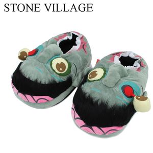 Pantoufles Baskets pantoufles en peluche Zombie pantoufles voraces Zombie pantoufles chaudes drôle maison chaussures dessin animé pantoufles hiver pantoufles 230831