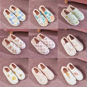 Slippers Soft Bottom Winter Breeds Womens Nonslip Fruit Cotton Coton Pantons Home Postpartum Grand Taille Coton Slippers Taille 36-41 GAI-11 GAI